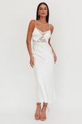 Impressions Lace Bodice Maxi Dress White